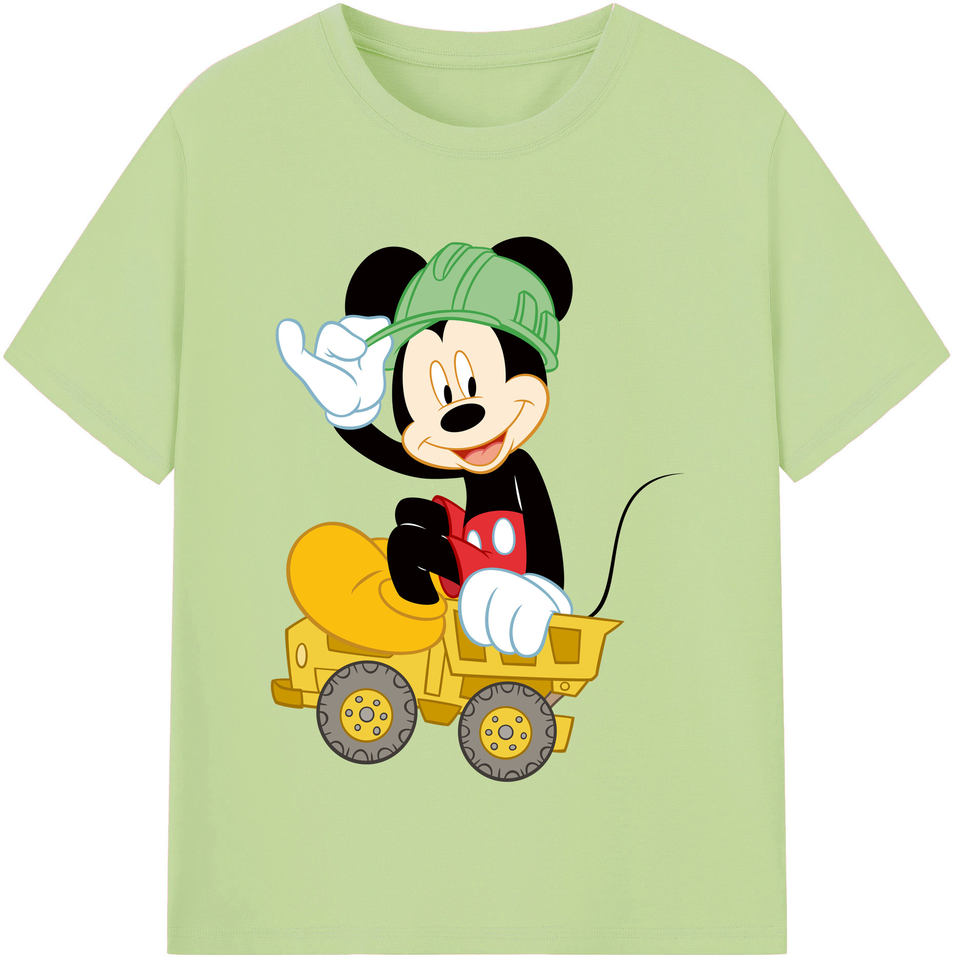 （画像用） ミッキーマウス Mickey Mouse 綿100％半袖Tシャツ（フロントプリント）